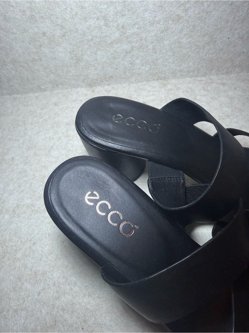 ECCO Black Leather Shape 65 Block
Heel Strappy Sandal Heels Size US 8/8.5 - Picture 2 of 8